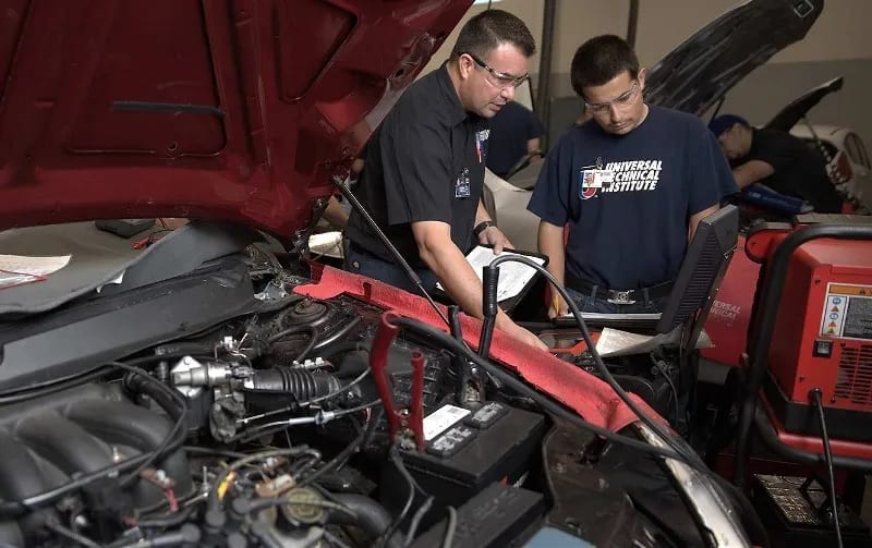 Car Battery Providing Power to Start the Vehicle