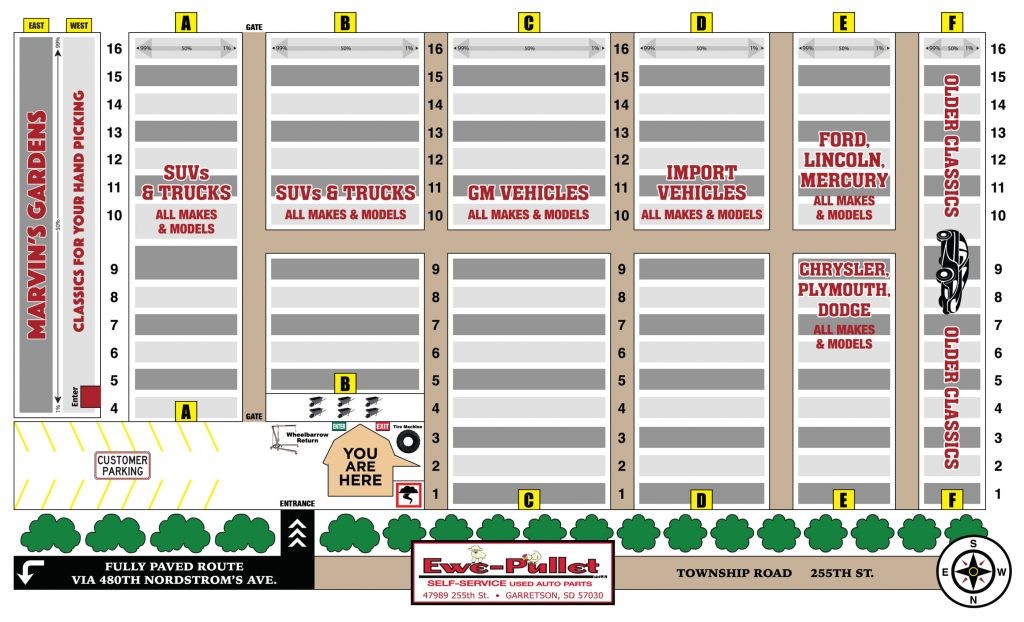 Ewe Pullet Yard Map