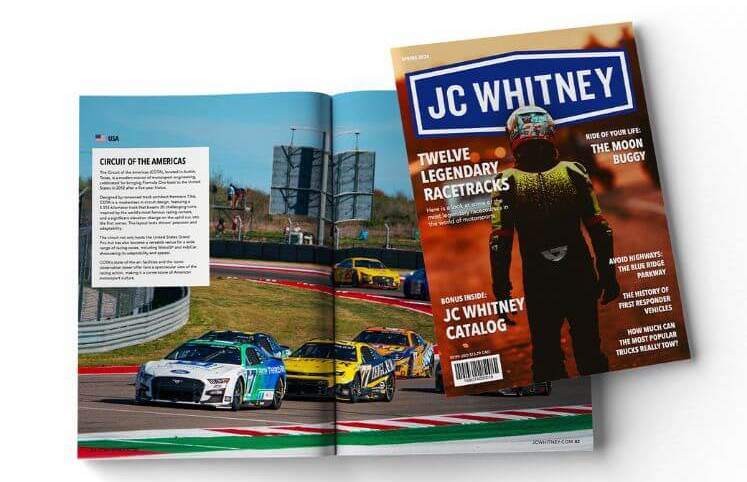 JC Whitney Car Catalog Magazine Cover - Showcasing Auto Parts and Automotive Culture