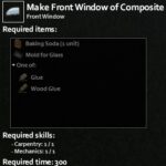 Crafting car windows from broken glass shards in Project Zomboid