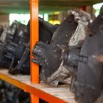 Rows of used OEM foreign car parts ready for quick dispatch at Tom's Foreign Car Parts.