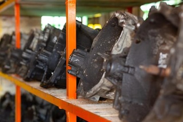 Rows of used OEM foreign car parts ready for quick dispatch at Tom's Foreign Car Parts.